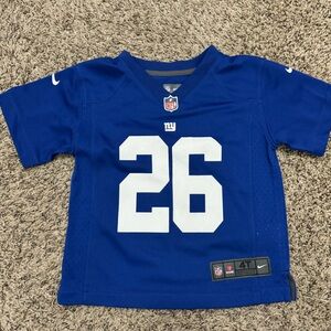 NFL Nike size 4T New York giants Saquon Barkley jersey